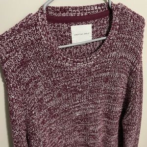 American Eagle Outfitters Woven Red/White XL Sweater